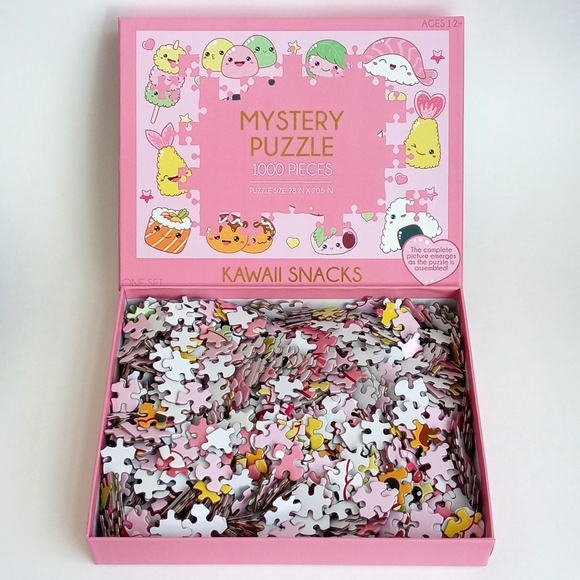 Kawaii Snacks Mystery 1000 Pieces Puzzle (Puzzle Size 28" x 20.5") Ages 12+ - Picture 8 of 16